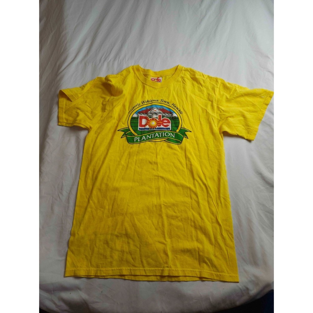 Dole Plantation Hawaii T-Shirt Yellow Mens Medium Yellow Graphic Print Souvenier
